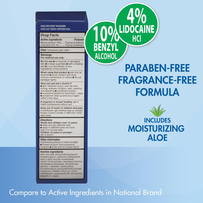 HealthWise Lidocaine Plus+ Cream | Numbs Away Pain | | Non-Greasy | 3.0 Oz | 4% OTC Lidocaine + 10% Benzyl Alcohol | Topical Anesthetic - dailyvitalstore