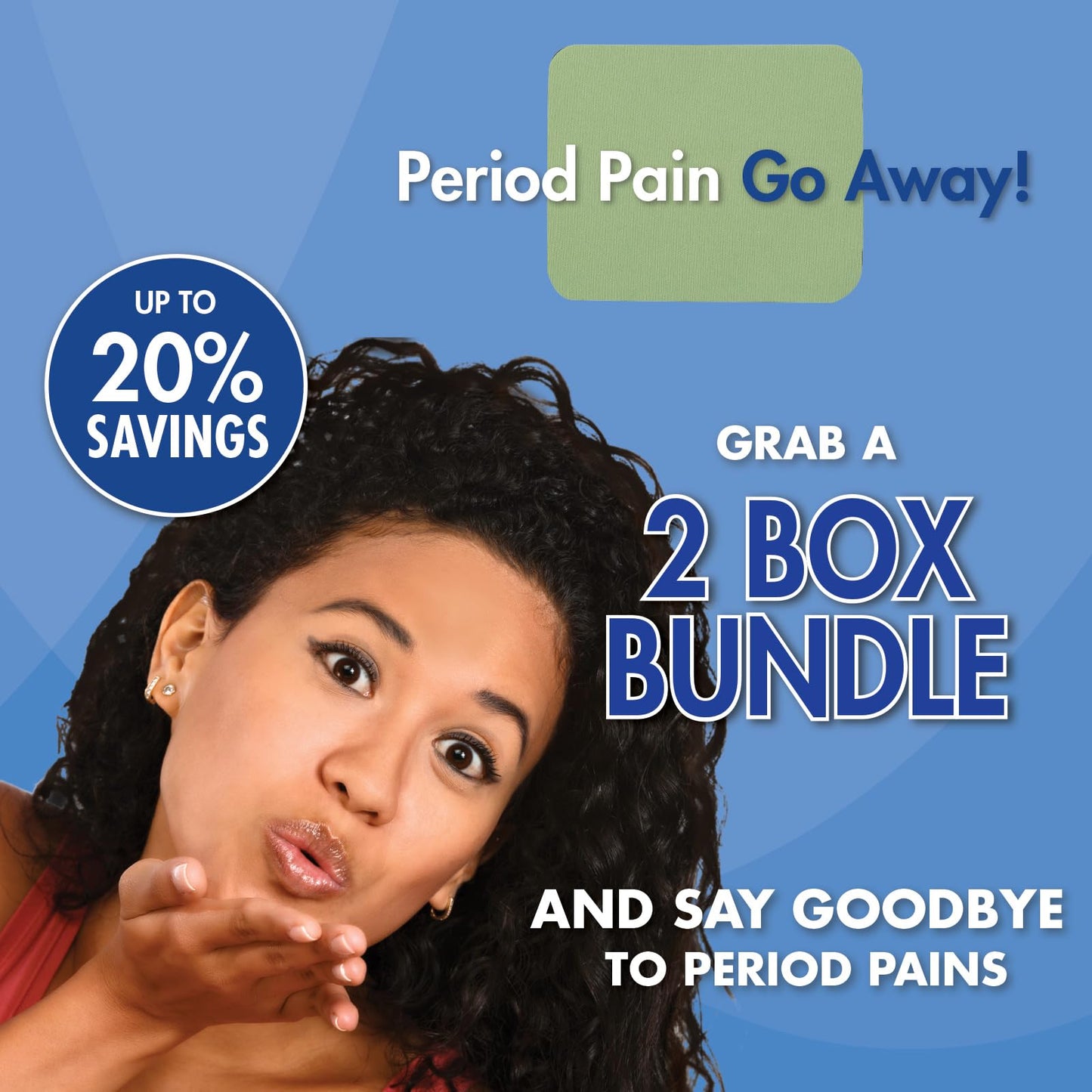 HealthWise Menstrual Pain Relief Bundle | Twenty 10% Menthol + Eucalyptus Period Patches | Generous XL Size Patch | Natural, Therapeutic Care at Home - dailyvitalstore