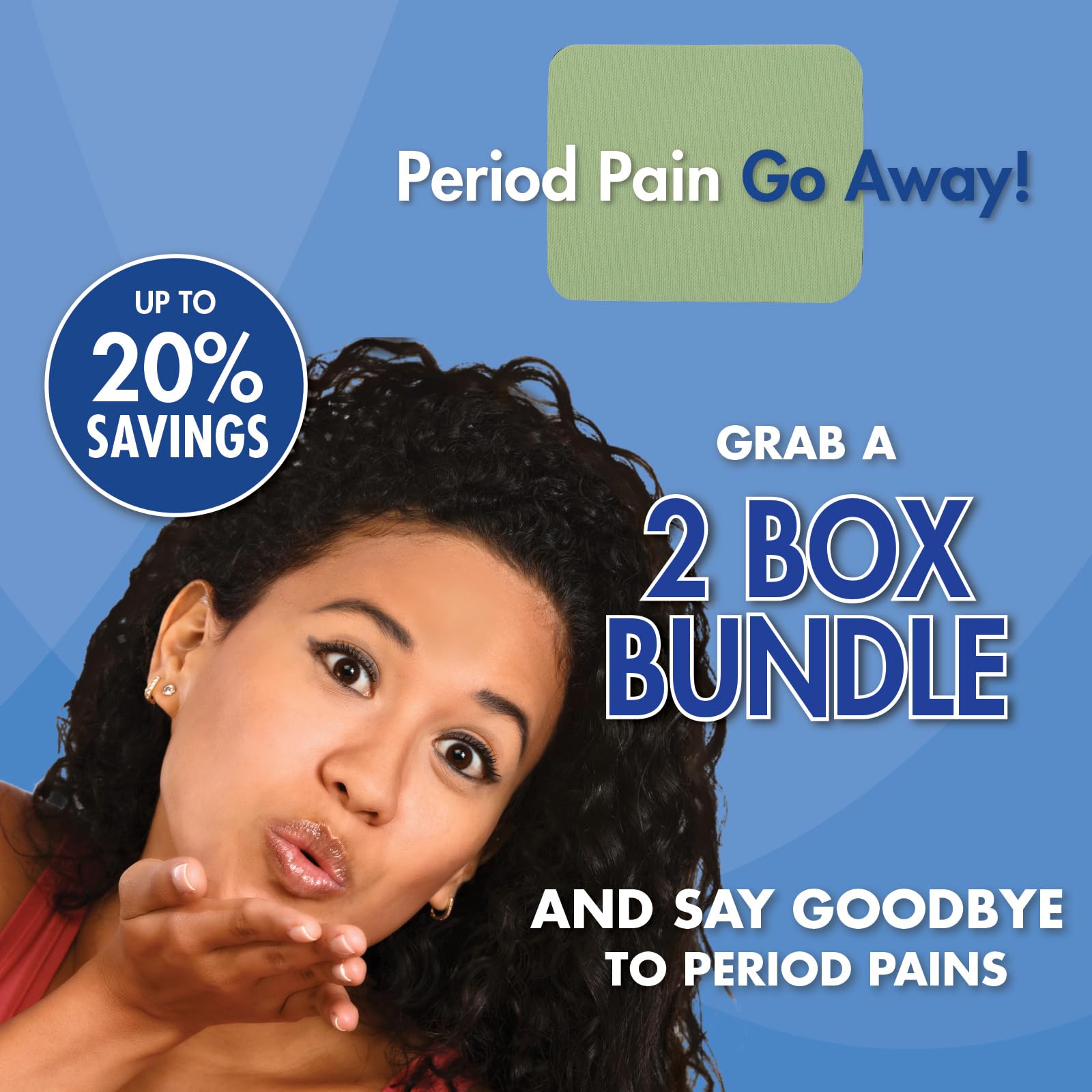 HealthWise Menstrual Pain Relief Bundle | Twenty 10% Menthol + Eucalyptus Period Patches | Generous XL Size Patch | Natural, Therapeutic Care at Home - dailyvitalstore