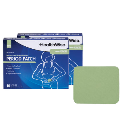 HealthWise Menstrual Pain Relief Bundle | Twenty 10% Menthol + Eucalyptus Period Patches | Generous XL Size Patch | Natural, Therapeutic Care at Home - dailyvitalstore