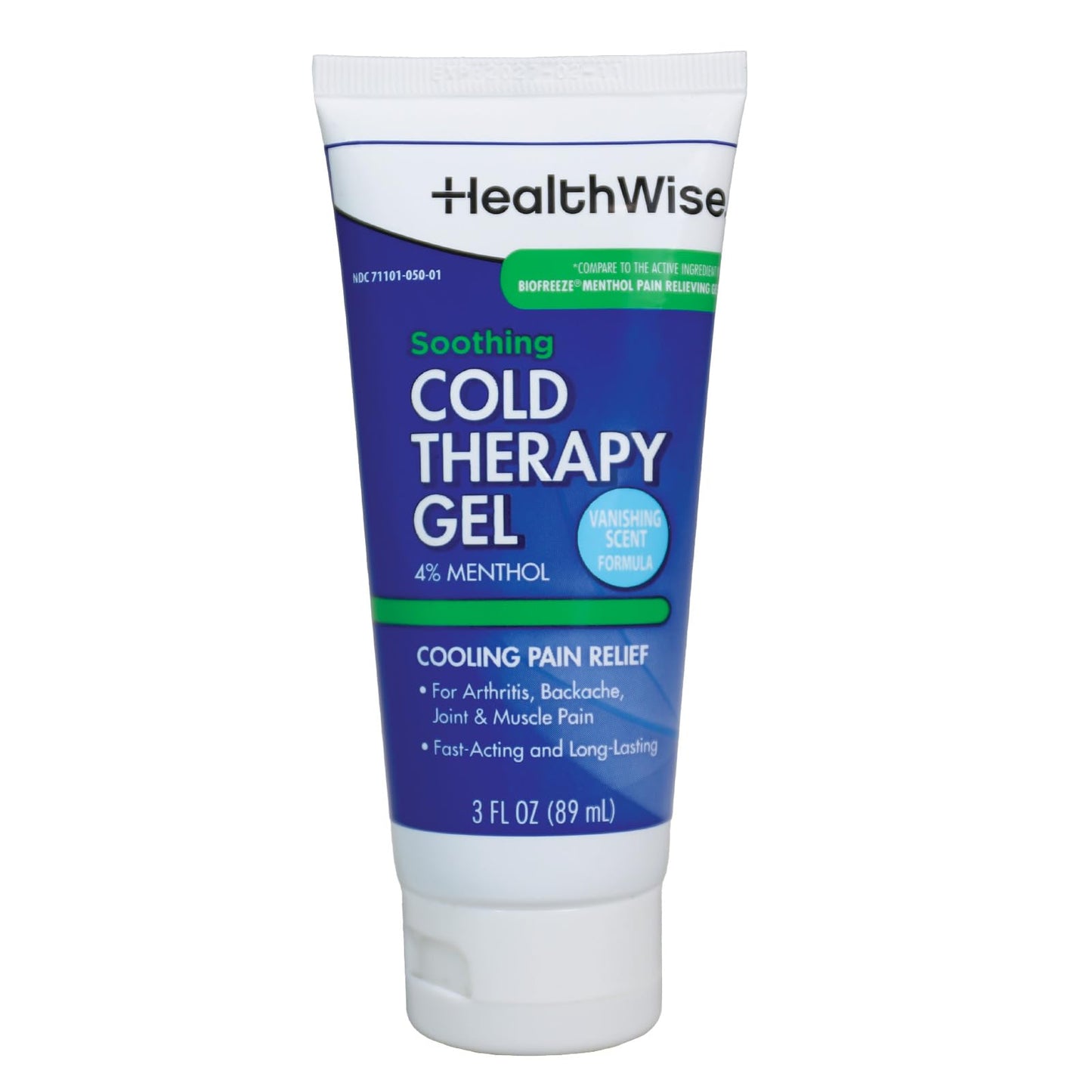 HealthWise Soothing Cold Therapy Gel | 4% Menthol | Vanishing Scent | 3.0 Oz | Arthritis Pain Relief | Topical Analgesic - dailyvitalstore