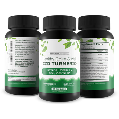 Healthy Calm & Well CDZ Gummies Capsules - Our Best CDZ Supplement Vitamin C D and Zinc - Turmeric Vitamin C D Zinc Magnesium - Our Best Calmwell Cdc Gummies Capsules Zinc Vitamin C Vitamin D Turmeric - dailyvitalstore