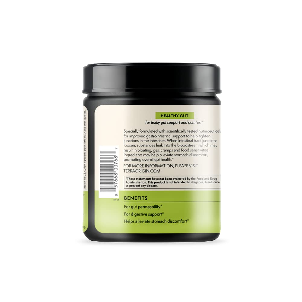 Healthy Gut Green Apple | 30-Servings with L-Glutamine, Zinc, Glucosamine, Slippery Elm Bark, Marshmallow Root and More! - dailyvitalstore