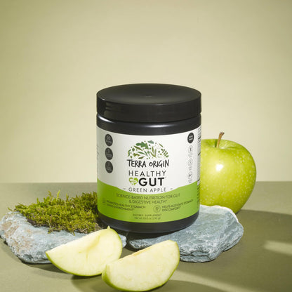 Healthy Gut Green Apple | 30-Servings with L-Glutamine, Zinc, Glucosamine, Slippery Elm Bark, Marshmallow Root and More! - dailyvitalstore