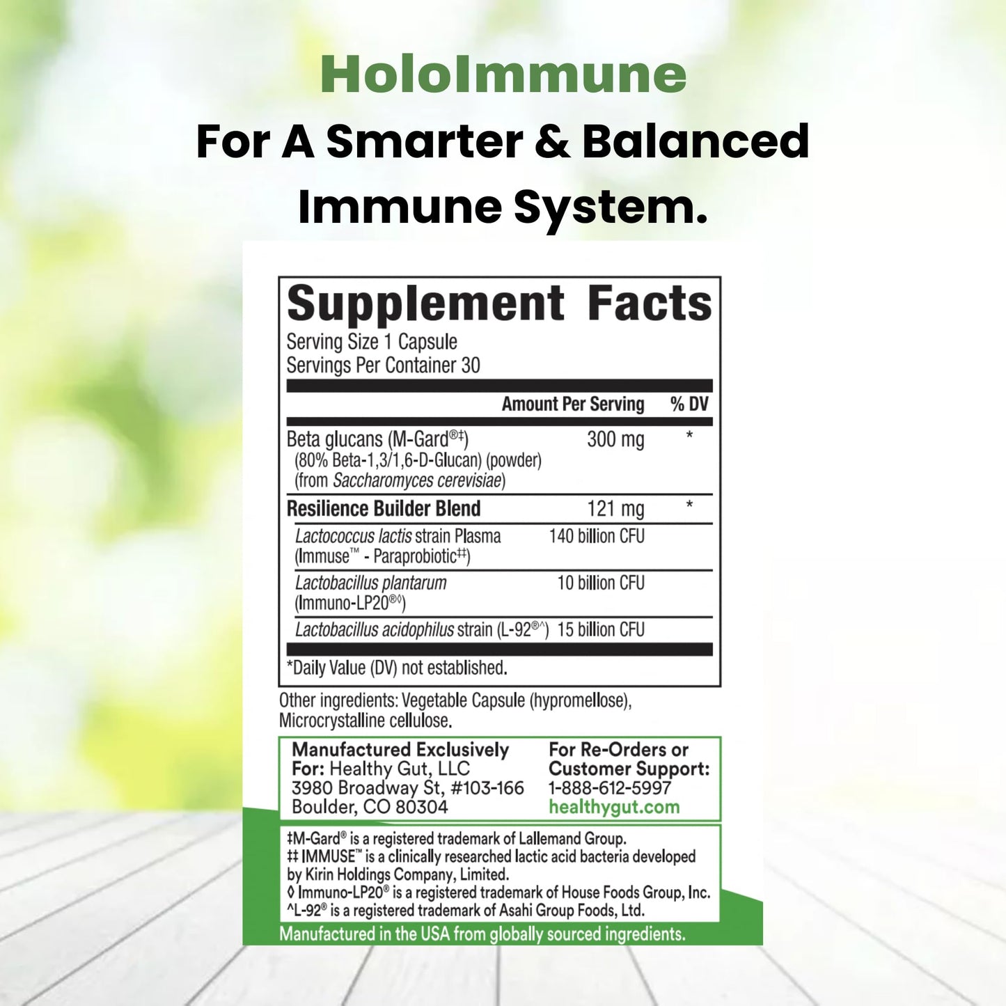 Healthy Gut HoloImmune | Paraprobiotic with Immuse Immune Support | 30 Servings - dailyvitalstore