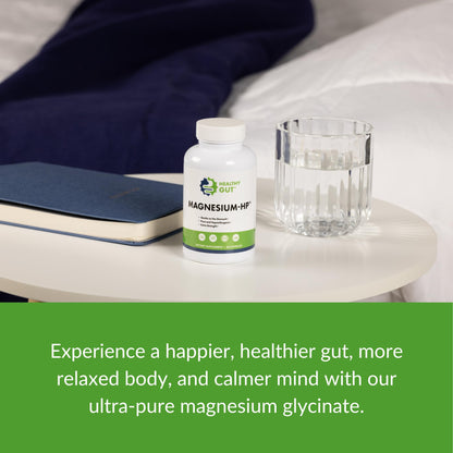 Healthy Gut Magnesium-HP | Ultra Pure Magnesium Glycinate Capsules with Zero Fillers | 180 mg Magnesium Glycinate | 90 Servings - dailyvitalstore