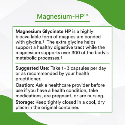 Healthy Gut Magnesium-HP | Ultra Pure Magnesium Glycinate Capsules with Zero Fillers | 180 mg Magnesium Glycinate | 90 Servings - dailyvitalstore