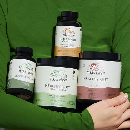 Healthy Gut Vegan Formula | with L-Glutamine and Clinically Proven ingredients | Supports Gut Permeability, gastrointestinal Support, Helps Alleviate - dailyvitalstore
