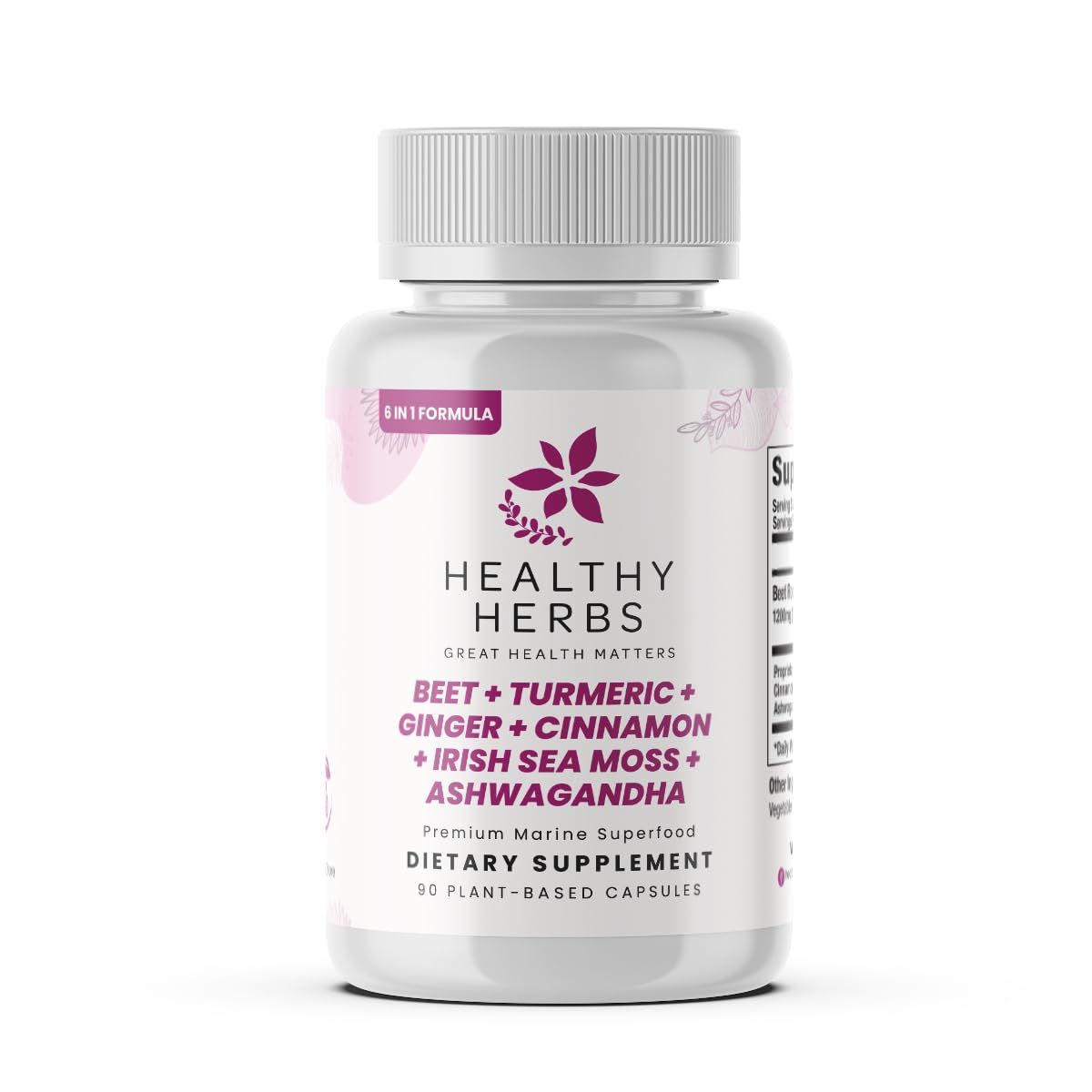 Healthy Herbs Wildcrafted Sea Moss Capsules | 1950mg BATCG-6 "Heart Complex Advanced Sea Moss Superblend | US-Made, Vegan, Non-GMO, Easy-Swallow (90 Capsules) - dailyvitalstore
