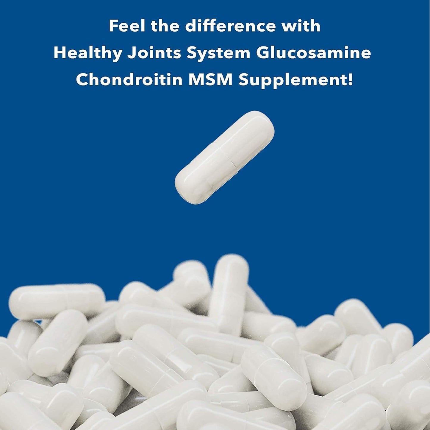 Healthy Joints System Glucosamine Chondroitin MSM Supplement for Joint & Bone Health - 120 Capsules | Joint Support & Discomfort Relief for Back, Knees, Hands - dailyvitalstore