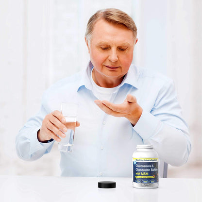 Healthy Joints System Glucosamine Chondroitin MSM Supplement for Joint & Bone Health - 120 Capsules | Joint Support & Discomfort Relief for Back, Knees, Hands - dailyvitalstore