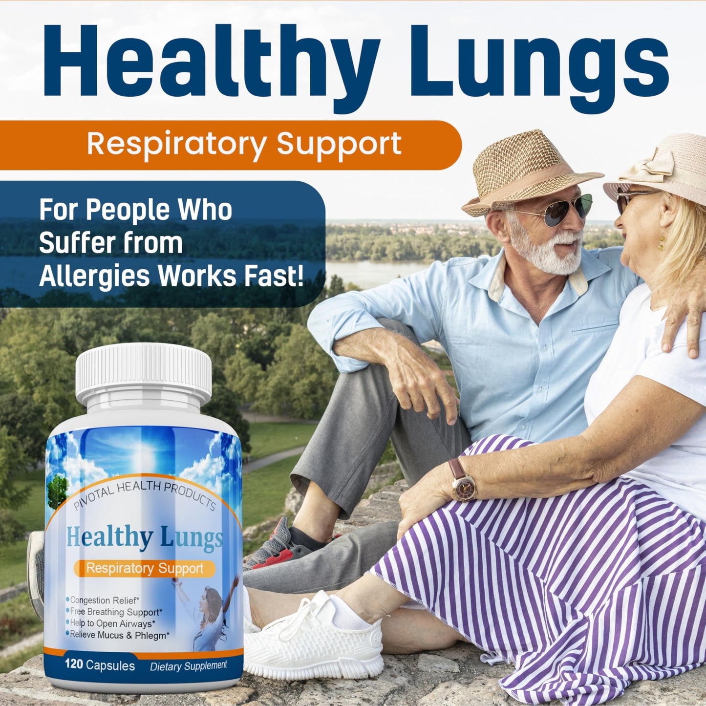 Healthy Lungs 120 Capsules - Improve Lung Function, Breathe Better, Stop Mucus, Phlegm and Allergies Quickly. Get Relief Fast with Healthy Lungs an All Natural Lung Health Supplement - dailyvitalstore