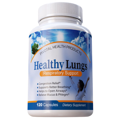 Healthy Lungs 120 Capsules - Improve Lung Function, Breathe Better, Stop Mucus, Phlegm and Allergies Quickly. Get Relief Fast with Healthy Lungs an All Natural Lung Health Supplement - dailyvitalstore