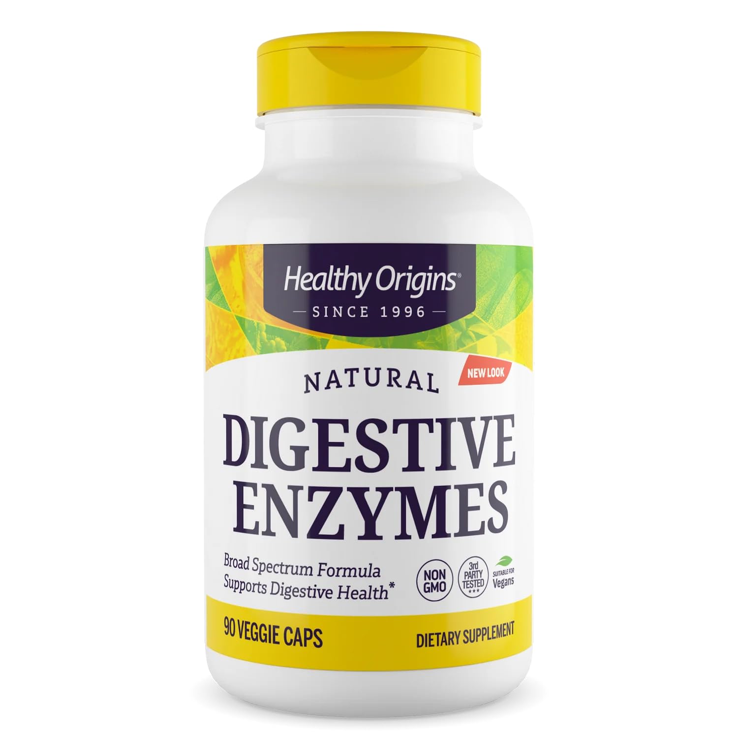 Healthy Origins Digestive Enzymes, 90 Veggie Capsules - Broad Spectrum, Multi-Enzyme Blend with Protease, Amylase & Lipase - Supports GI Comfort, - dailyvitalstore