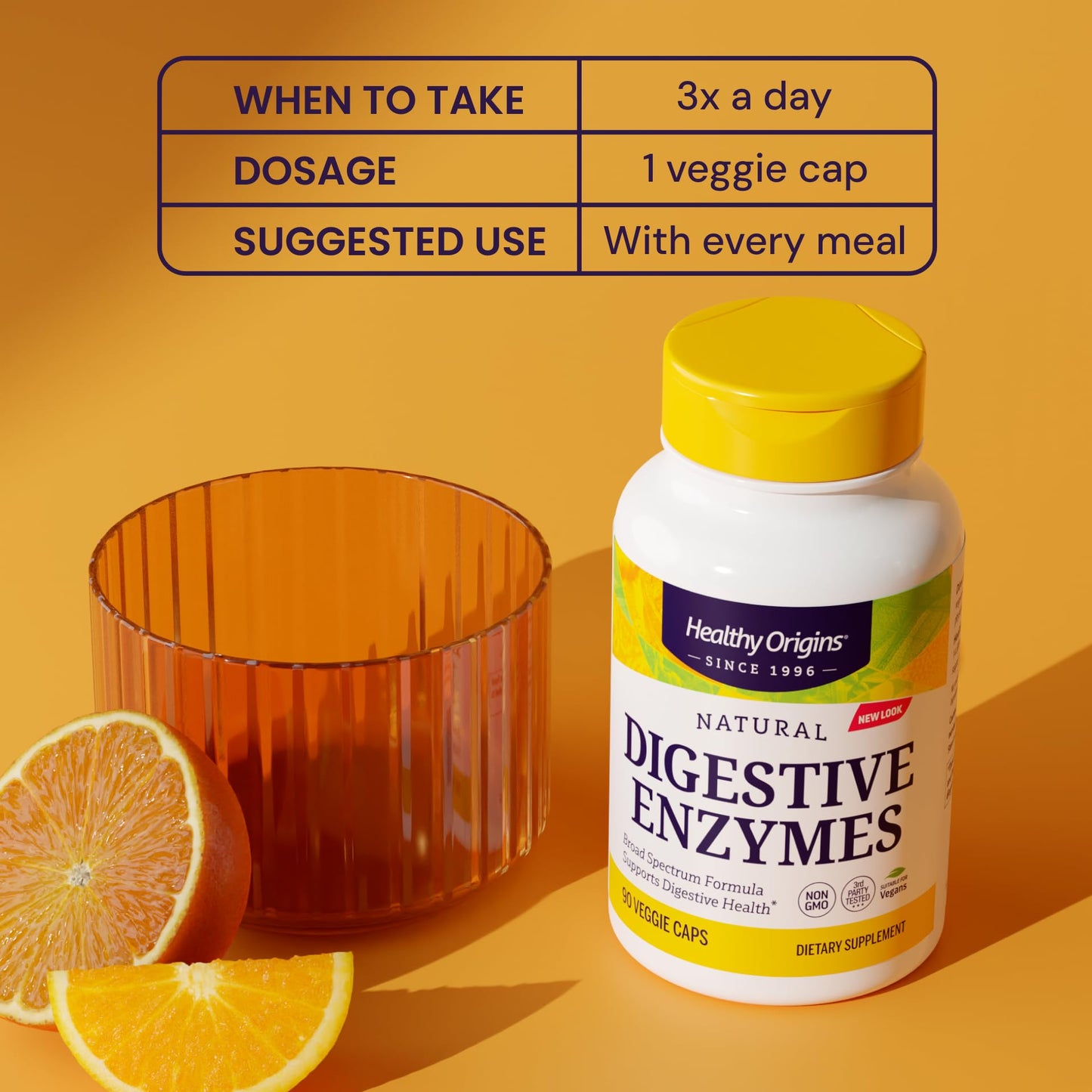 Healthy Origins Digestive Enzymes, 90 Veggie Capsules - Broad Spectrum, Multi-Enzyme Blend with Protease, Amylase & Lipase - Supports GI Comfort, - dailyvitalstore