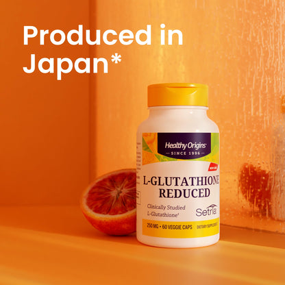 Healthy Origins L-Glutathione 500 mg (Setria, Non-GMO, Gluten Free, Antioxidant, Immune Support, Skin Support), 60 Veggie Caps - dailyvitalstore