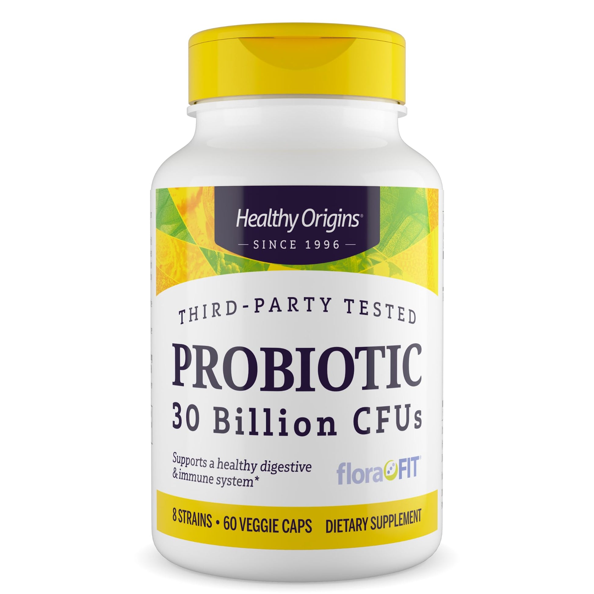 Healthy Origins Probiotic 30 Billion CFUs, 60 Veggie Capsules - 8 Clinically Studied Strains Including Lactobacillus & Bifidobacterium - Supports Microbiom - dailyvitalstore