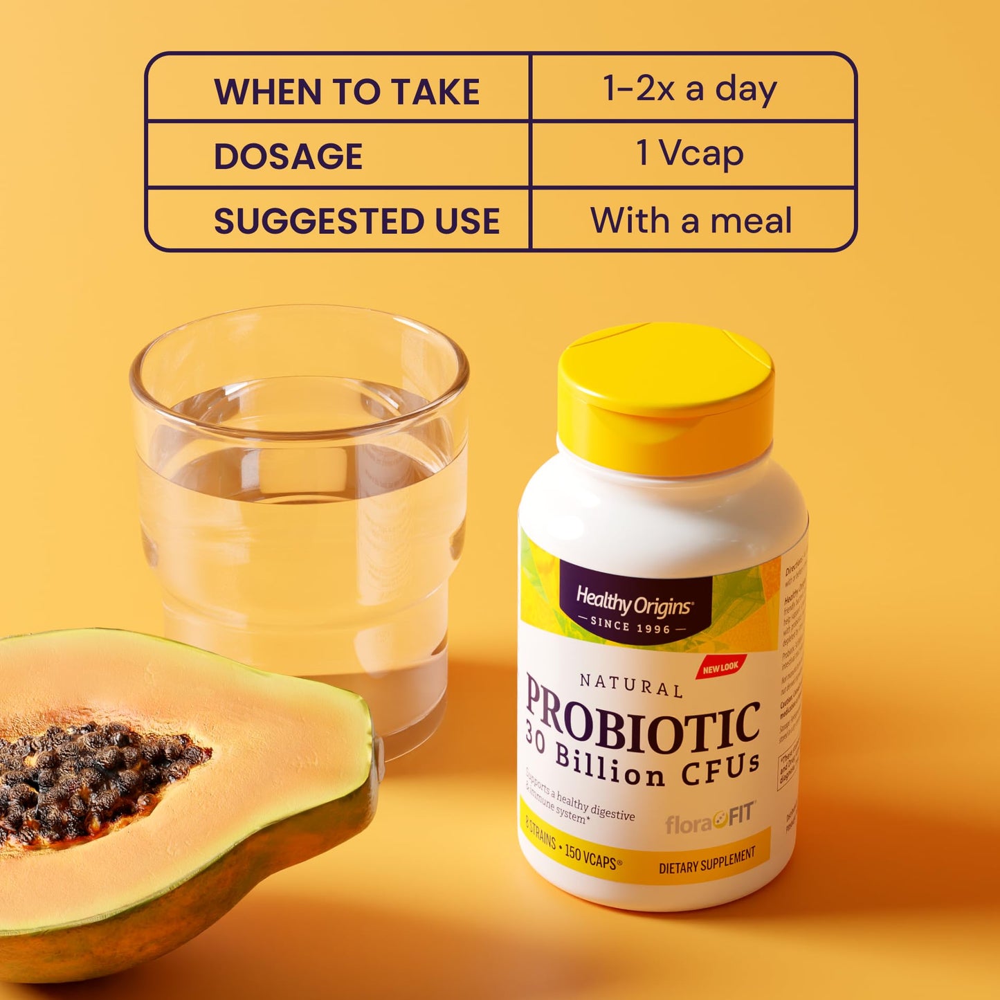 Healthy Origins Probiotic 30 Billion CFU's (Shelf Stable, Non-GMO, Gluten Free, Digestive Health, Gut Health, Immune Support), 150 Veggie Caps - dailyvitalstore