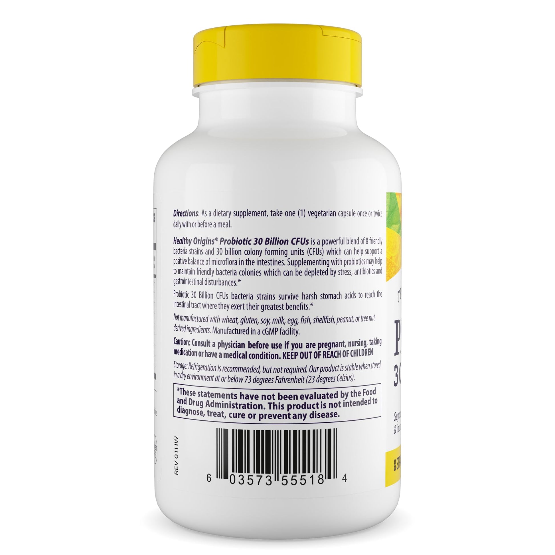 Healthy Origins Probiotic 30 Billion CFU's (Shelf Stable, Non-GMO, Gluten Free, Digestive Health, Gut Health, Immune Support), 150 Veggie Caps - dailyvitalstore