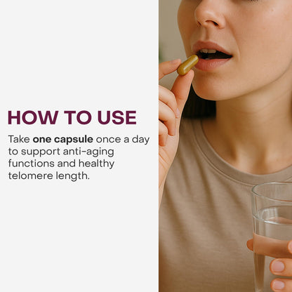 Healthycell Telomere Length Supplement - Anti-Aging Telomere Lengthening Supplements with Phytonutrients & Vitamins for Cellular Health - AC-11, Astragalus & Resveratrol - 30 Capsules - dailyvitalstore