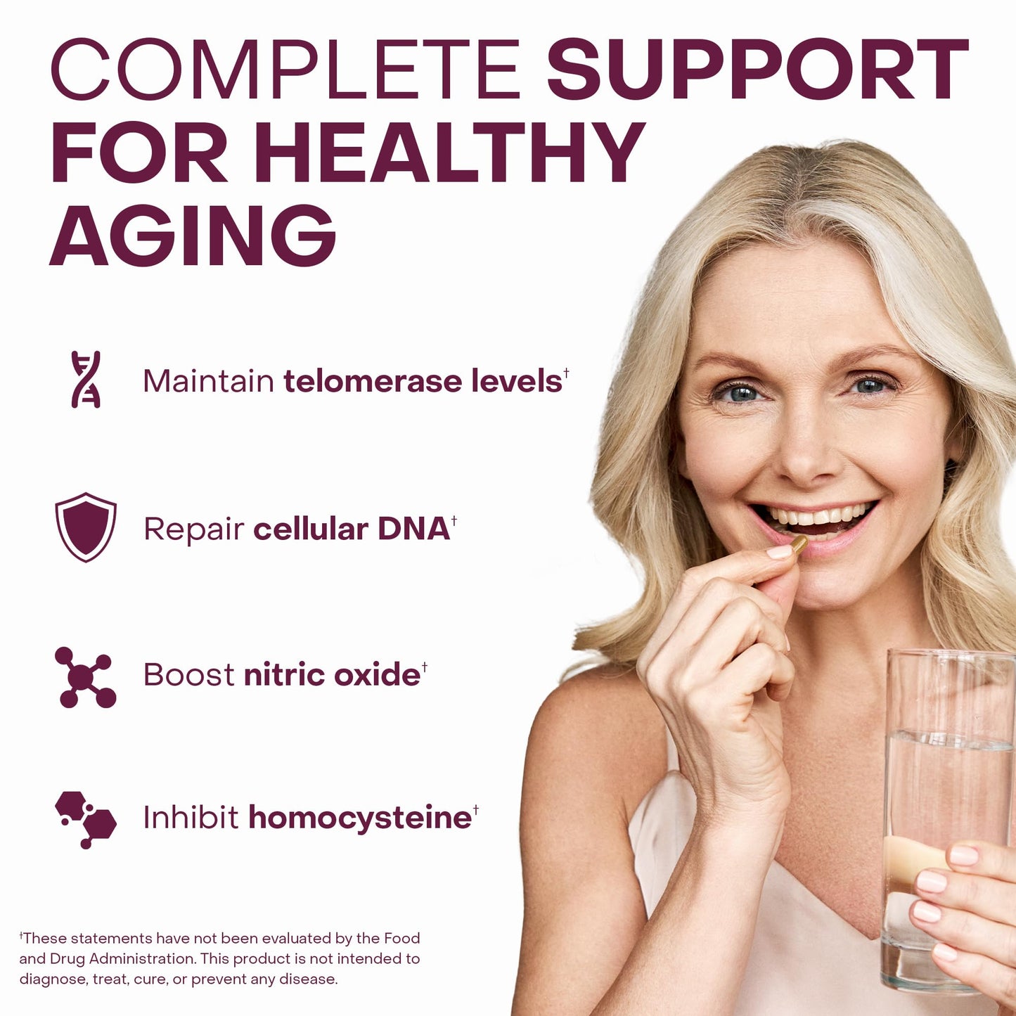 Healthycell Telomere Length Supplement - Anti-Aging Telomere Lengthening Supplements with Phytonutrients & Vitamins for Cellular Health - AC-11, Astragalus & Resveratrol - 30 Capsules - dailyvitalstore