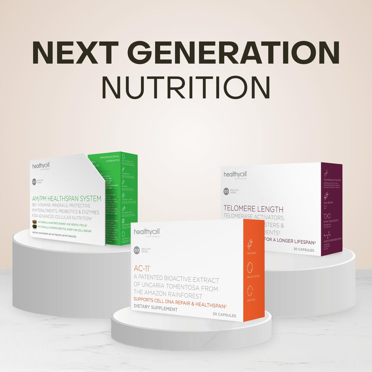 Healthycell Telomere Length Supplement - Anti-Aging Telomere Lengthening Supplements with Phytonutrients & Vitamins for Cellular Health - AC-11, Astragalus & Resveratrol - 30 Capsules - dailyvitalstore
