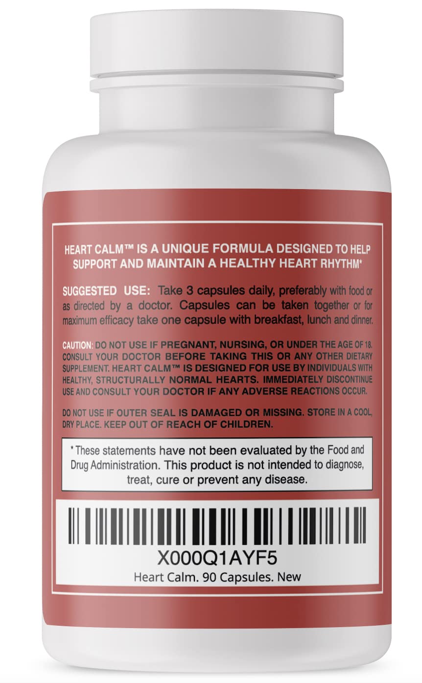 Heart Calm- Helps Support and Maintain a Healthy Heart Rhythm- A Natural, Fast-Acting Formula with Magnesium Taurate, - dailyvitalstore
