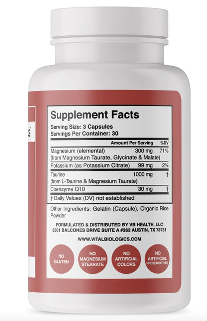 Heart Calm- Helps Support and Maintain a Healthy Heart Rhythm- A Natural, Fast-Acting Formula with Magnesium Taurate, - dailyvitalstore