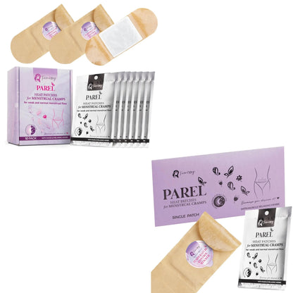 Heat Patches for Menstrual Cramps Based on Flow Strength, 10 Period Patches for Weak & Normal Flow & 1 Single Patch with Natural Herbs & Oils; Disposable Stick On Heating Pads Cramp-Free Period - dailyvitalstore