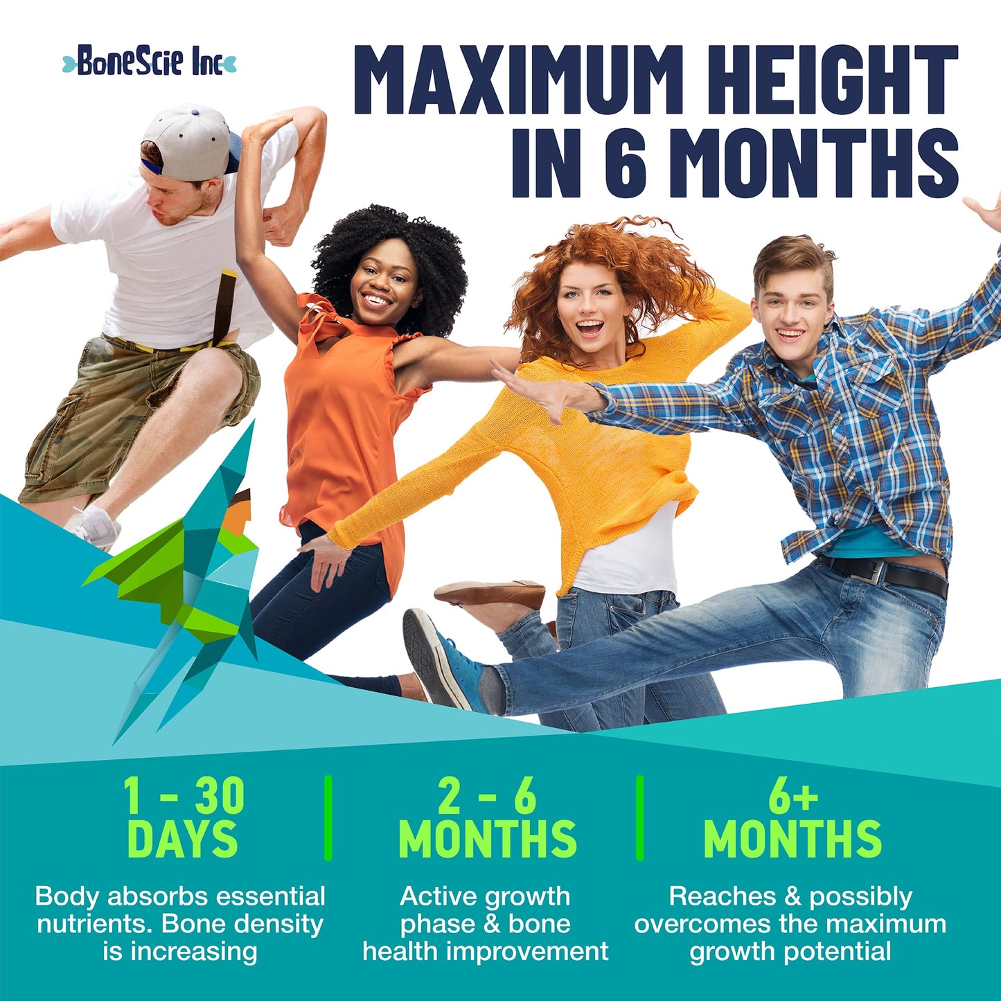 Height Growth Maximizer - Made in USA - Natural Height Increase Booster & Bone Growth Pills - Grow Taller Supplement for Adults, Teens & Kids - Vitamins for Boys & Girls to Get Taller - 120 capsules - dailyvitalstore