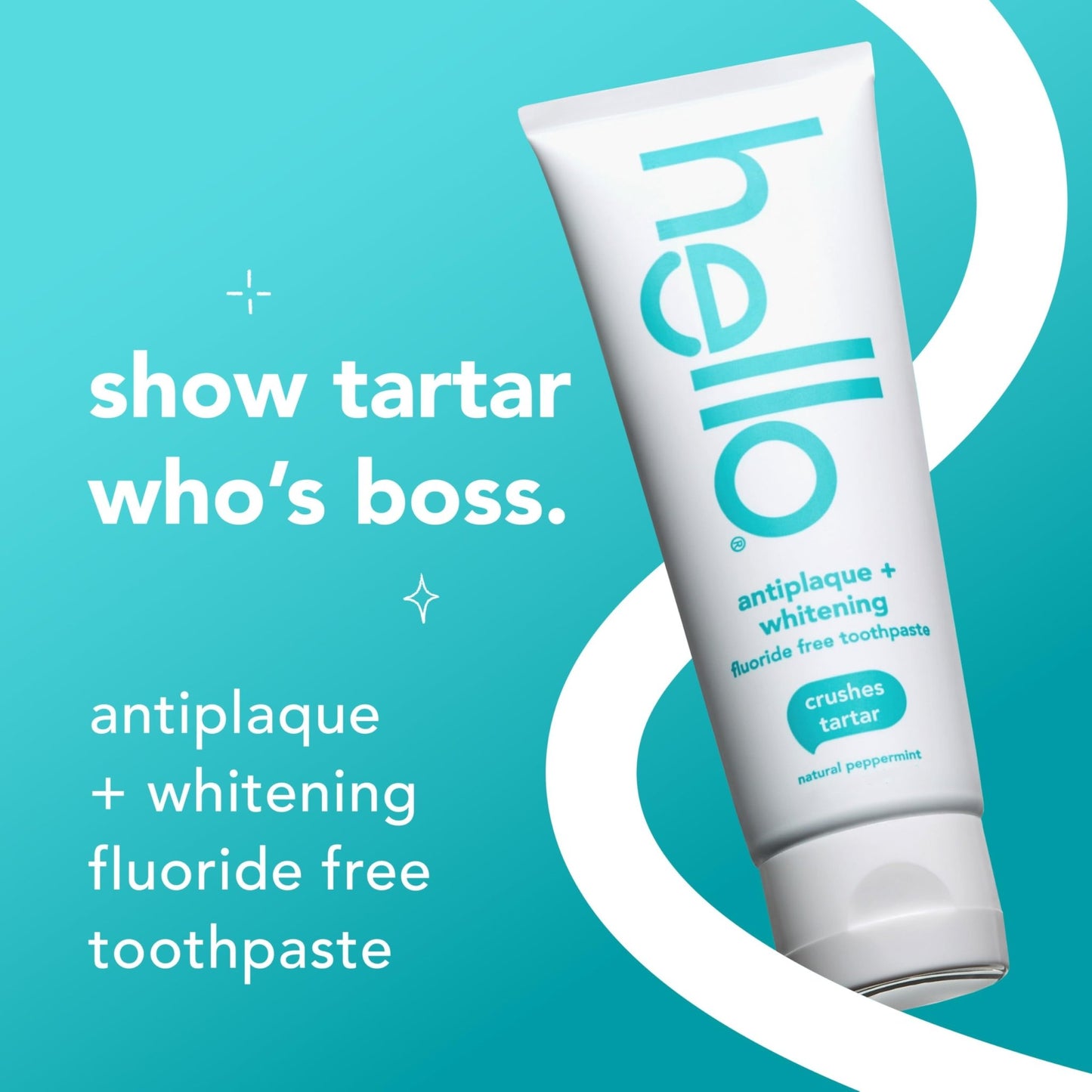 Hello Antiplaque and Whitening Fluoride Free Toothpaste, 5 Oz Tube, Whitening Toothpaste with Natural Peppermint Flavor and Tea Tree Oil, Crushes Tartar - dailyvitalstore