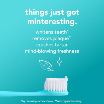 Hello Antiplaque and Whitening Fluoride Free Toothpaste, 5 Oz Tube, Whitening Toothpaste with Natural Peppermint Flavor and Tea Tree Oil, Crushes Tartar - dailyvitalstore