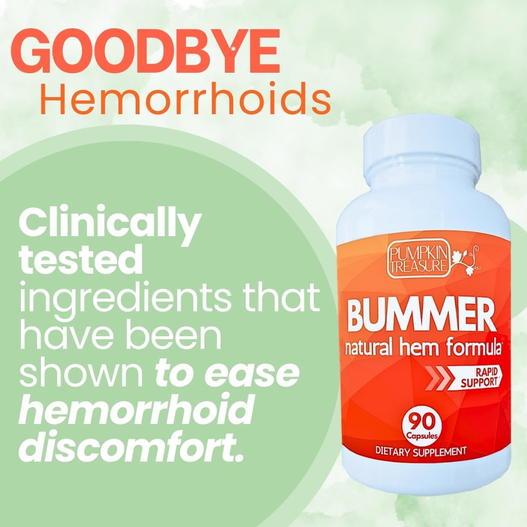 Hem Knockout Fast-Acting Hemorrhoid Pills - Internal Relief Supplement for Pain, Swelling & Bleeding - Natural Vein Support Formula - 90 Day Supply - Made in USA - dailyvitalstore