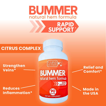 Hem Knockout Fast-Acting Hemorrhoid Pills - Internal Relief Supplement for Pain, Swelling & Bleeding - Natural Vein Support Formula - 90 Day Supply - Made in USA - dailyvitalstore