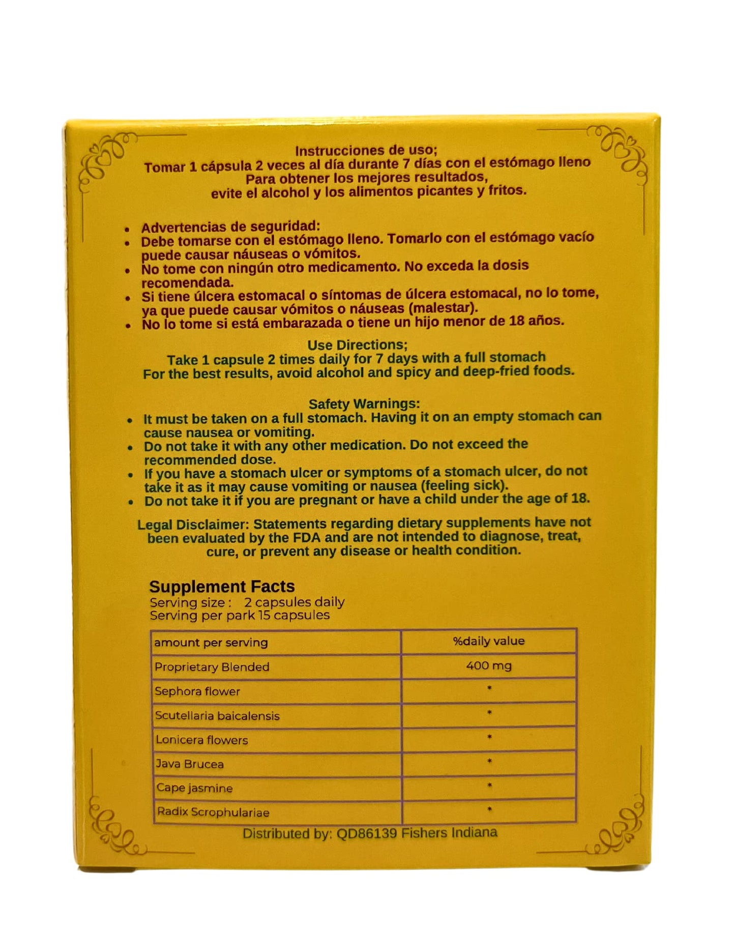 Hemorr7: 7Days 15 Capsules Herbal Hemorrhoid Detox Formula,Fórmula Herbal para desintoxicar las hemorroides Durante 7 días - dailyvitalstore