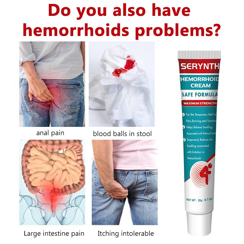 Hemorrhoid Cream for Men and Women, with Lidocaine and Phenylephrine HCl, Provides Fast Relief from hemorrhoid discomfort. Naturally formulated for Hemorrhoids and fissures (0.7 oz) - dailyvitalstore