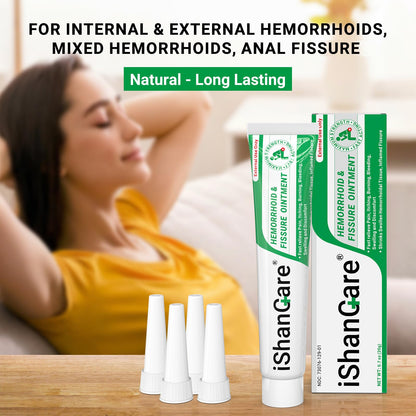 Hemorrhoid Cream, Hemorrhoid & Fissure Treatment Ointment Extra Strength, Relief Anal Pain, Itching, Bleeding, Swelling, Discomfort, Natural Herbs Fast Acting Ingredients, Contains Vitamin E - dailyvitalstore