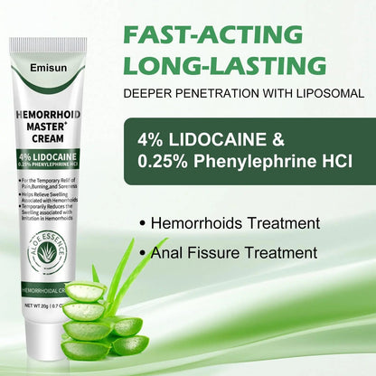Hemorrhoid & Fissure Ointment, Hemorrhoid Treatment and Hemorrhoid Cream with Lidocaine 4% and Phenylephrine HCI for Fast Relief of Pain, Swelling, Itching, Burning, Hemorrhoidal treatment, 2 Pack-J2 - dailyvitalstore