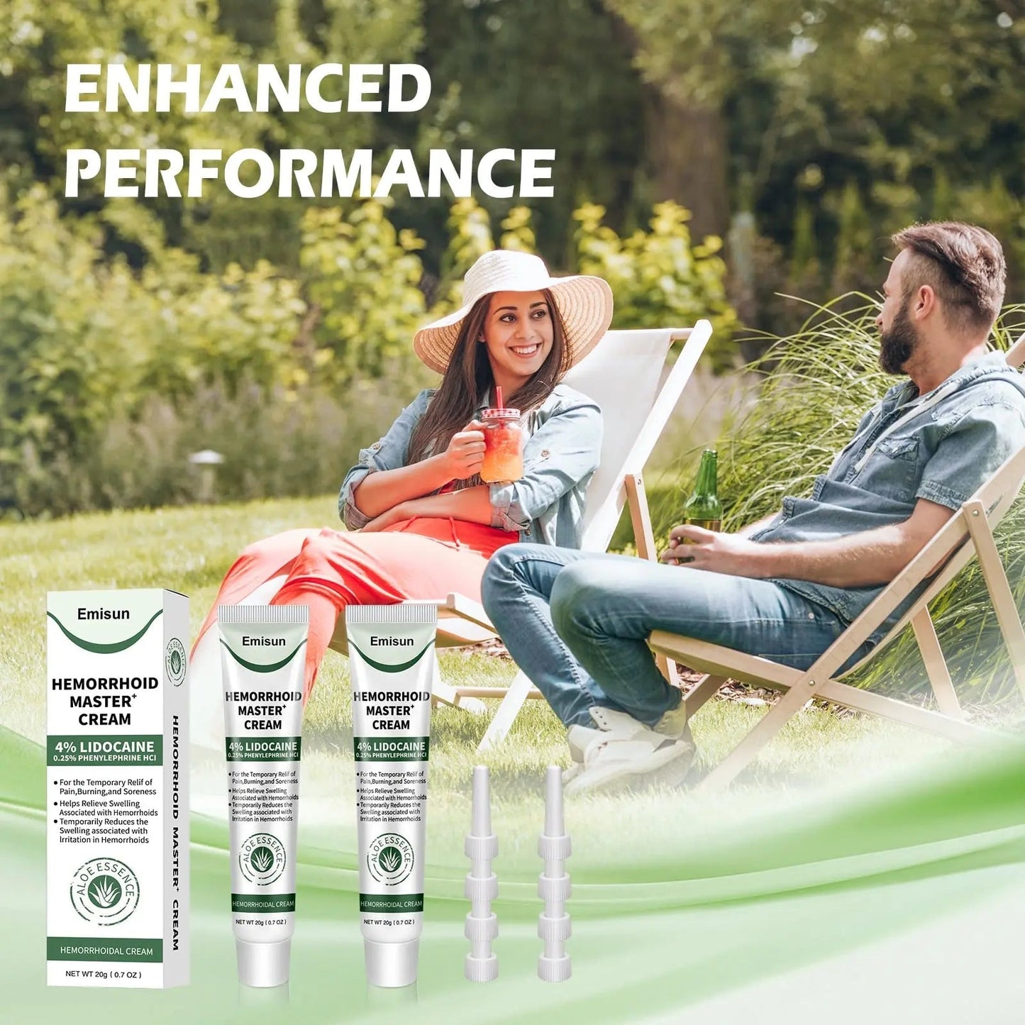 Hemorrhoid & Fissure Ointment, Hemorrhoid Treatment and Hemorrhoid Cream with Lidocaine 4% and Phenylephrine HCI for Fast Relief of Pain, Swelling, Itching, Burning, Hemorrhoidal treatment, 2 Pack-J2 - dailyvitalstore