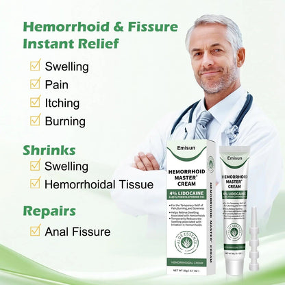 Hemorrhoid & Fissure Ointment, Hemorrhoid Treatment and Hemorrhoid Cream with Lidocaine 4% and Phenylephrine HCI for Fast Relief of Pain, Swelling, Itching, Burning, Hemorrhoidal treatment, 2 Pack-J2 - dailyvitalstore
