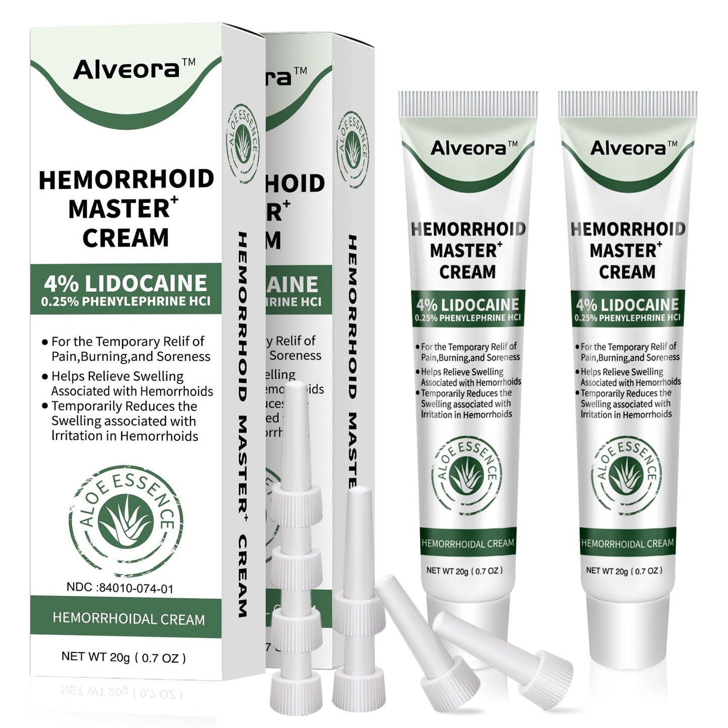 Hemorrhoid & Fissure Ointment, Hemorrhoid Treatment and Hemorrhoid Cream with Lidocaine 4% and Phenylephrine HCI for Fast Relief of Pain, Swelling, Itching, Burning, Hemorrhoidal treatment, 2 Pack-HH - dailyvitalstore