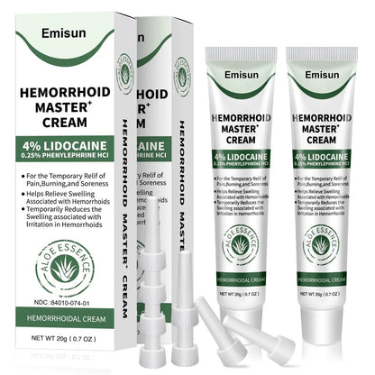 Hemorrhoid & Fissure Ointment, Hemorrhoid Treatment and Hemorrhoid Cream with Lidocaine 4% and Phenylephrine HCI for Fast Relief of Pain, Swelling, Itching, Burning, Hemorrhoidal treatment, 2 Pack-J2 - dailyvitalstore