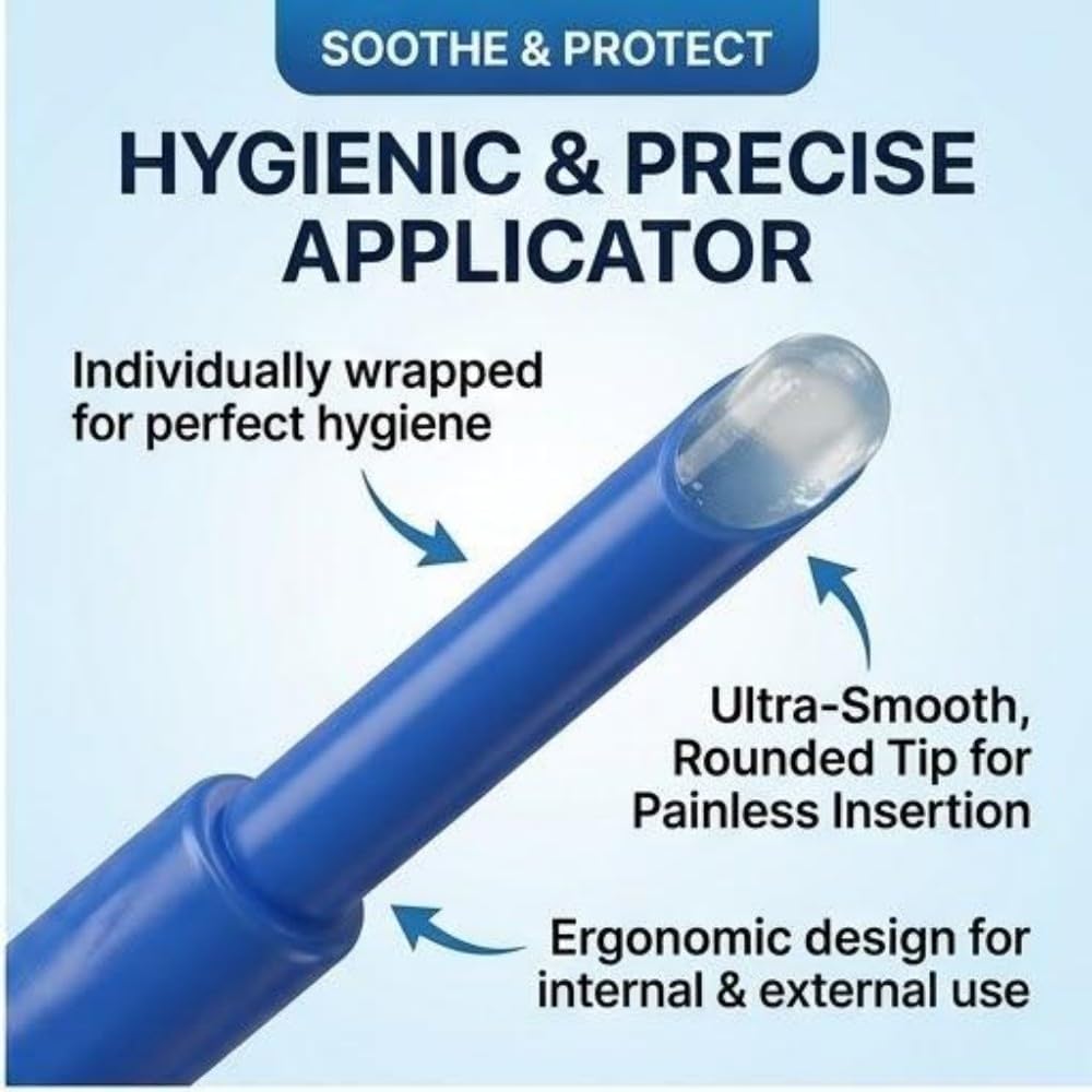 Hemorrhoid Relief Gel with 3 Disposable Applicators - Fast Soothing Cream for Itching & Swelling - Internal & External Treatment (Pack of 3) - dailyvitalstore