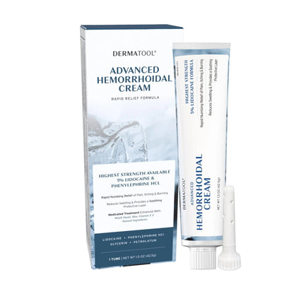 Hemorrhoid Treatment - Advanced Hemorrhoid Cream 5% Lidocaine & Phenylephrine - Hemorrhoid Shrinking Treatment - Rapid Relief of Pain, Swelling, Bleeding, Itching and Burning - Fissure & Hemorrhoids - dailyvitalstore