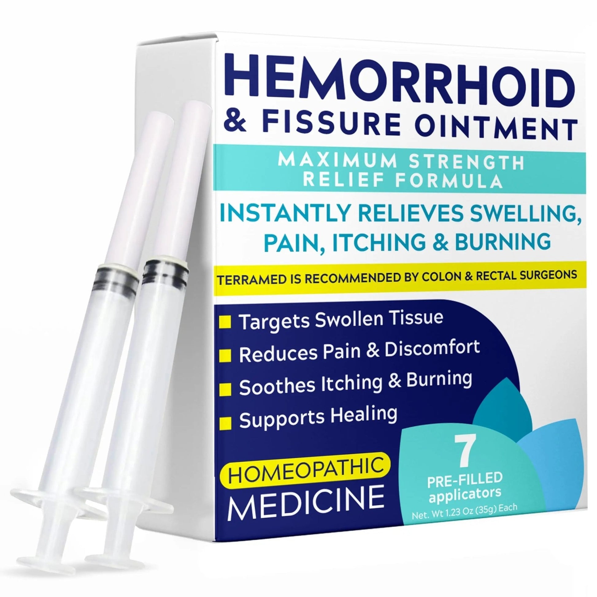 Hemorrhoid Treatment | Hemorrhoid Ointment | Hemorrhoid & Fissure Ointment | 7 Pre-Filled Applicators | Fast & Effective Relief | Reduces Swelling, Itching & Discomfort | Advanced Formula - dailyvitalstore