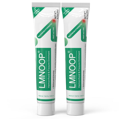 Hemorrhoid Treatment Ointment, Maximum Strength Treatment & Fast Relief for Pain, Itching, Burning, Swelling, Fissure, Bleeding, Discomfort, Long-Lasting Internal & External Hemorrhoid Cream, (2-Pack) - dailyvitalstore