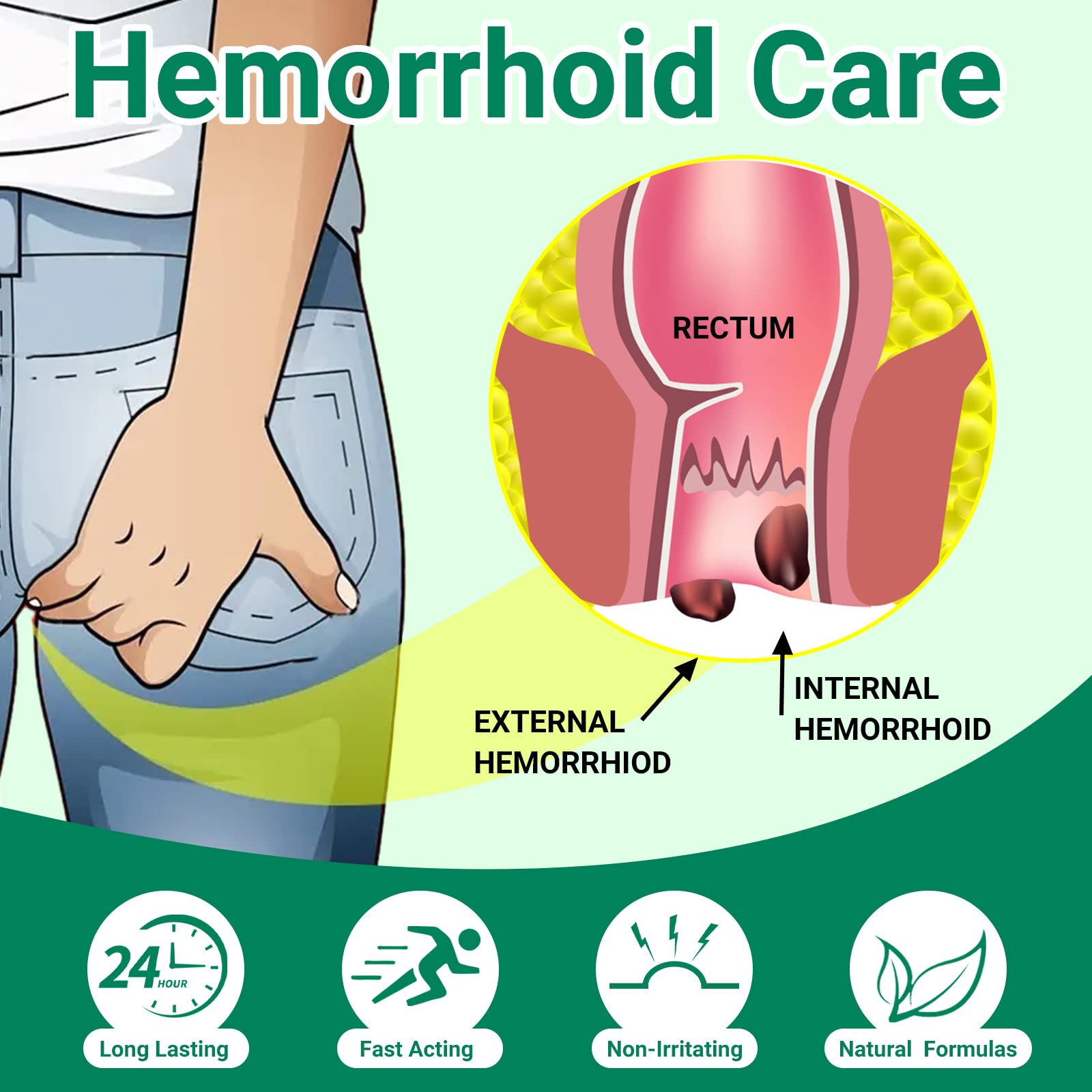 Hemorrhoid Treatment Ointment, Maximum Strength Treatment & Fast Relief for Pain, Itching, Burning, Swelling, Fissure, Bleeding, Discomfort, Long-Lasting Internal & External Hemorrhoid Cream, (2-Pack) - dailyvitalstore