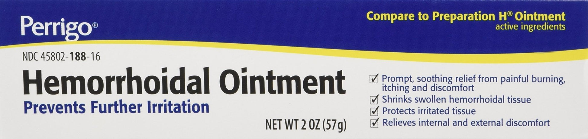 Hemorrhoidal Pain Relief Ointment Generic for Preparation H 2 oz (57g) Per Tube, 2 Ounce (Pack of 3) - dailyvitalstore