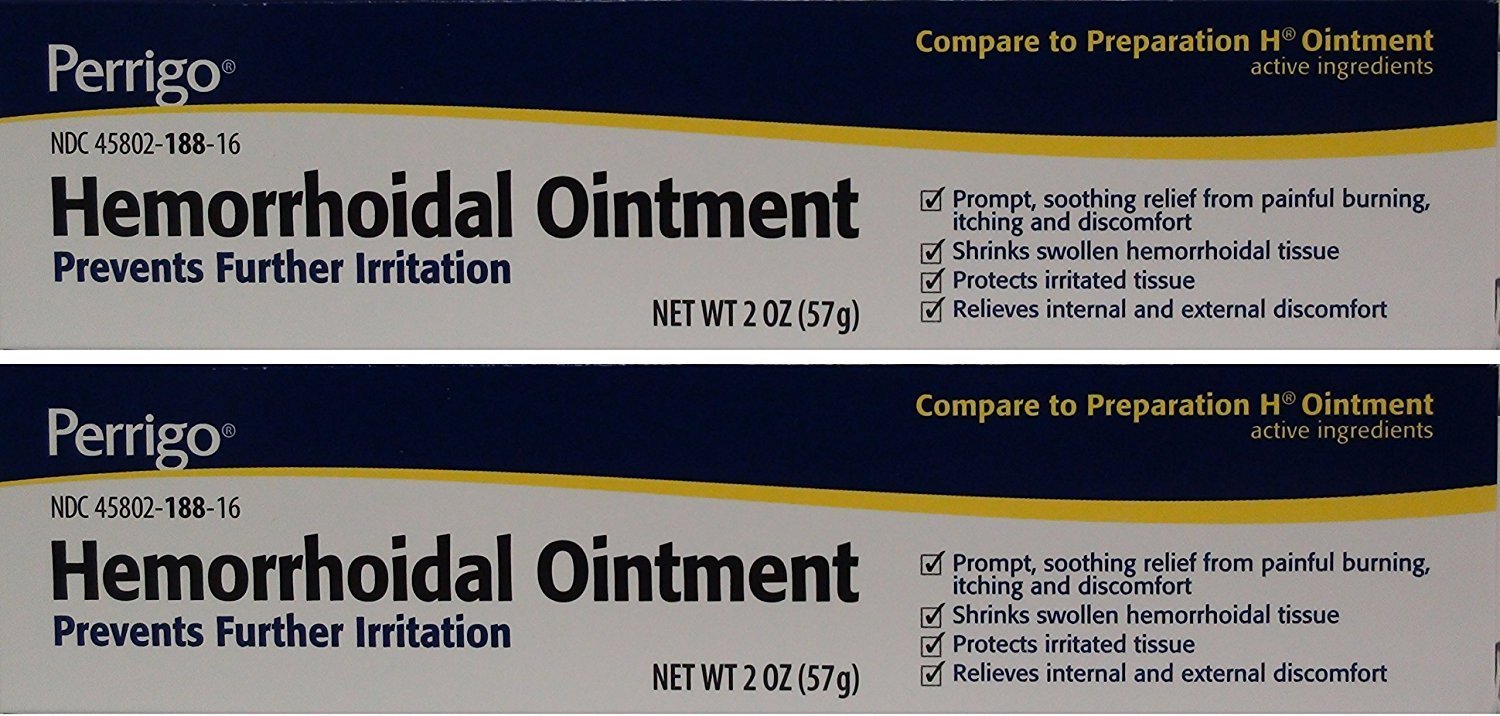 Hemorrhoidal Pain Relief Ointment Generic for Preparation H for Fast Relieves of Internal and External Hemorrhoid Symptoms 2 oz. Per Tube Pack of 2 Total 4 oz. - dailyvitalstore