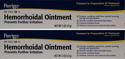 Hemorrhoidal Pain Relief Ointment Generic for Preparation H for Fast Relieves of Internal and External Hemorrhoid Symptoms 2 oz. Per Tube Pack of 2 Total 4 oz. - dailyvitalstore
